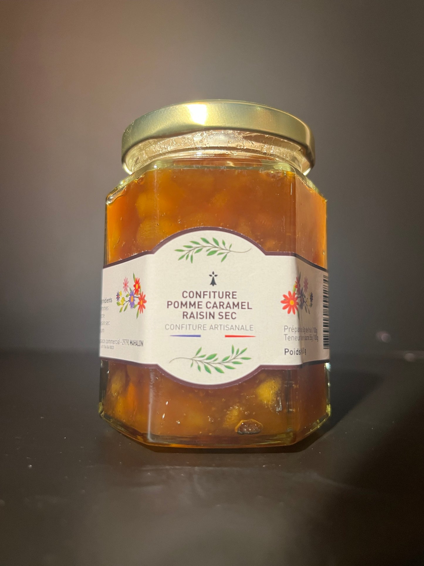 Pomme caramel raisin sec